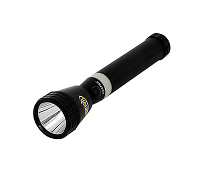 Geepas CO4641-2 Torch Combo Rechargeable LED Flashlight - Set of 2, Black - Zoom Image 1