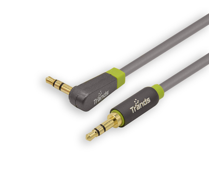 Trands TR-CA393 1 Meter Aux Audio Cable - Grey - Zoom Image 2