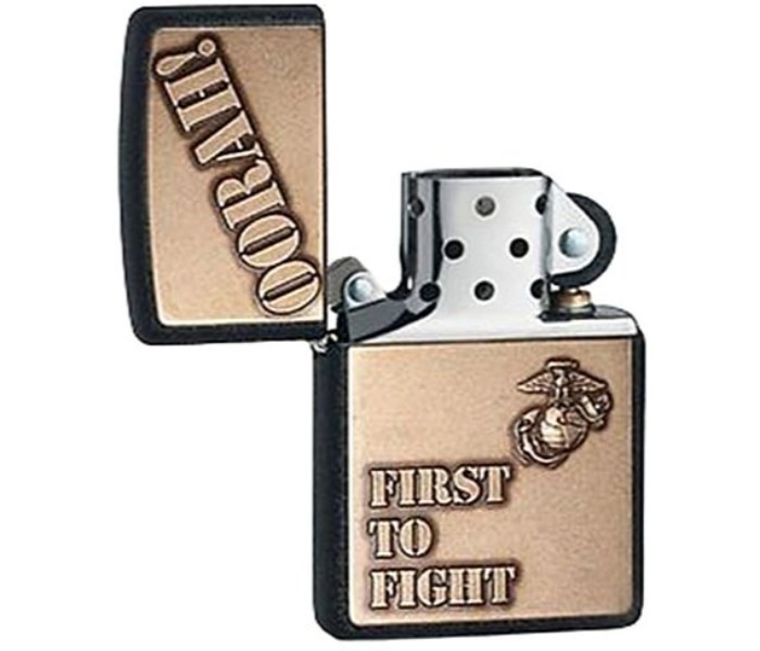 Zippo 28368-236 Marine Corp Lighter Black and Gold - Zoom Image 1