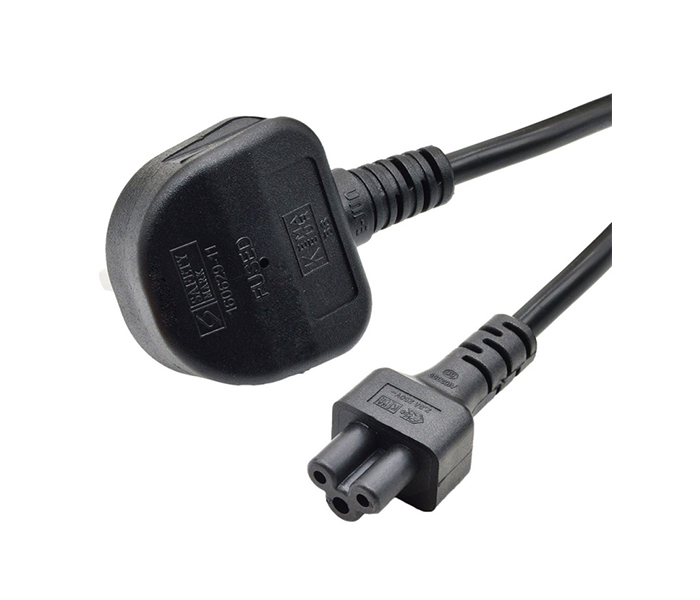 iends IN-CA022 Clover Leaf Design Laptop Power Cable - Black - Zoom Image 3