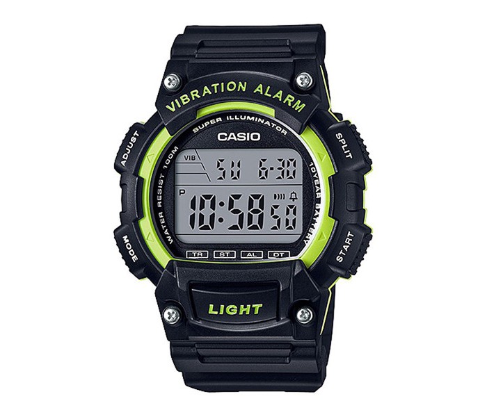 Casio W-736H-3AVDF (CN) Mens Sports Watch Black and Green - Zoom Image