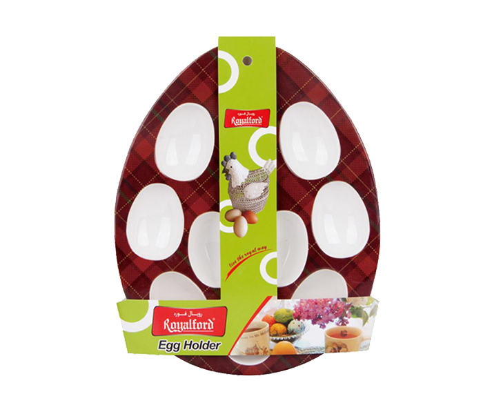 Royalford RF6735 Melamine Egg Tray - Red & White - Zoom Image 2