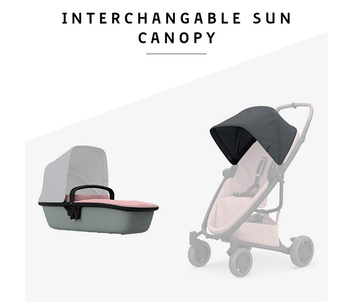 Quinny 1505621000 Zap Lux Carrycot - Blush On Grey - Zoom Image 3