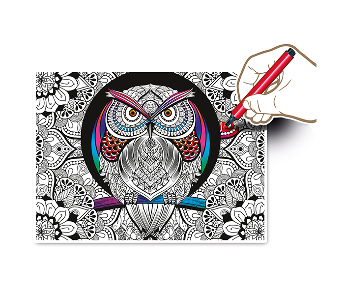 Clementoni 35050 3D Colour Therapy Owl Adult Puzzle - 500 Pieces - Zoom Image 2