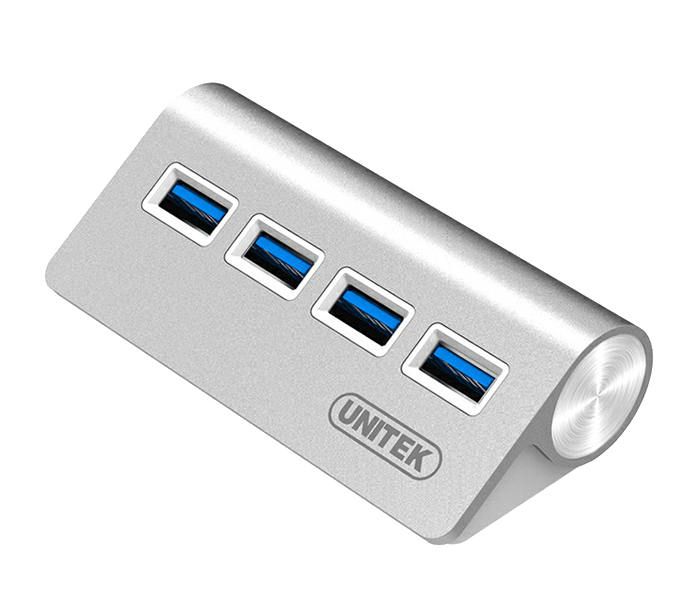 Unitek Y-3186 USB3.0 4-Port Aluminium Hub - Grey - Zoom Image 4