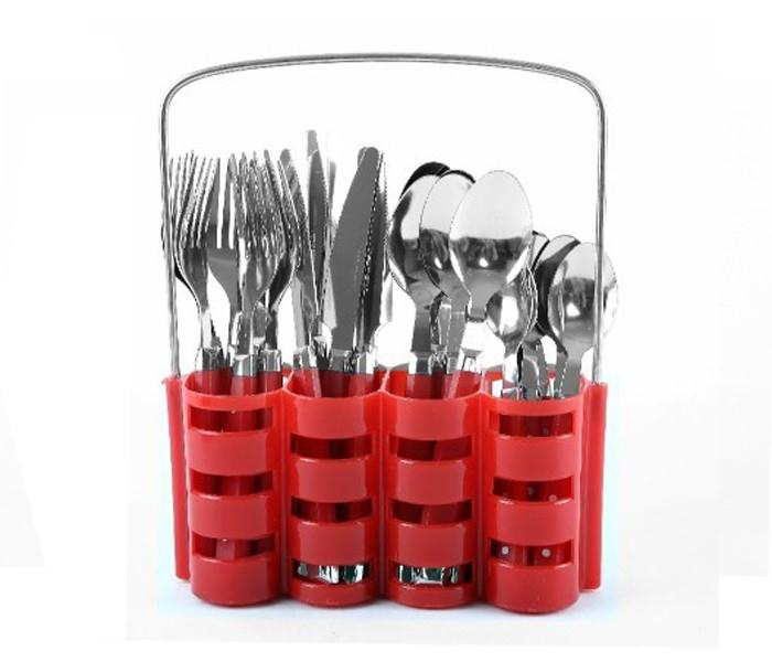 Epsilon EN4110 24 Pcs Cutlery Set 1x24 Red - Zoom Image