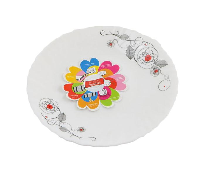 Royalford RF6738 7.5-inch Opal Ware Dessert Plate Liza - White - Zoom Image