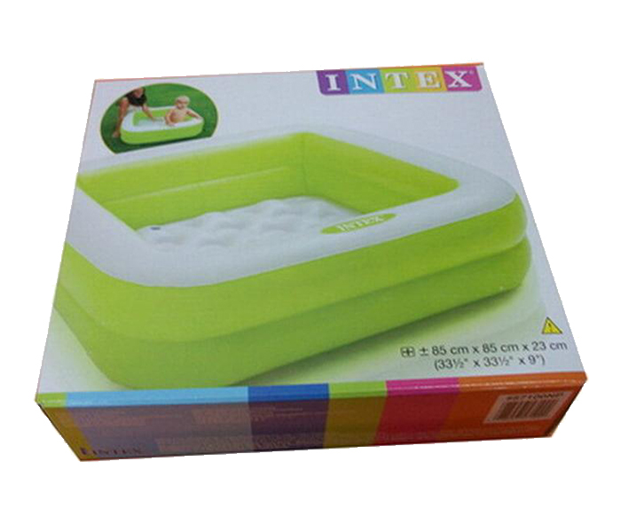 Intex ZX-57100 85 x 85 x 23CM Play Box Square Shape Pool - Green - Zoom Image 1