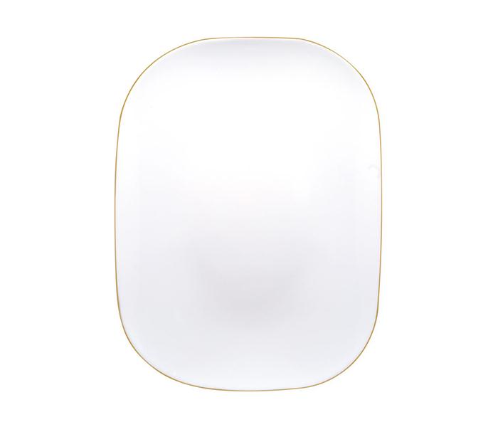 Royalford RF7879 12-inch Imperial Gold Serving Plate - White - Zoom Image