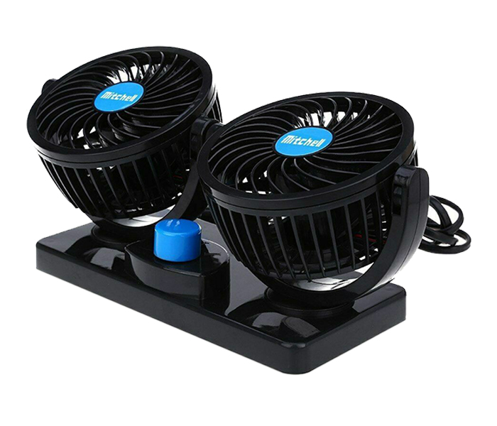 Mitchell 12V Mini Electric Car Fan Low Noise Summer Car Air Cooling Fan- Blue - Zoom Image 2