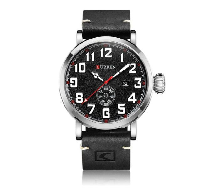 Curren 8283 Luxury Quartz Wristwatch For Men Black - Zoom Image