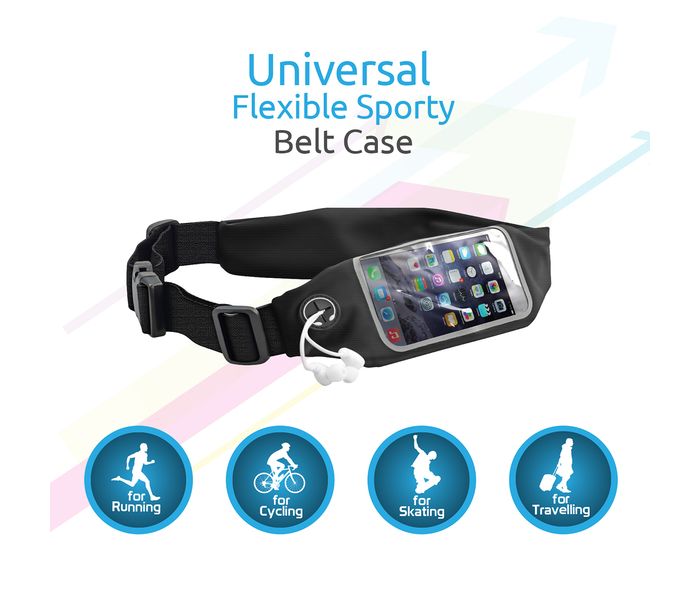 Promate LiveBelt-2 Universal Flexible Sporty Belt Band Case, Black - Zoom Image 4