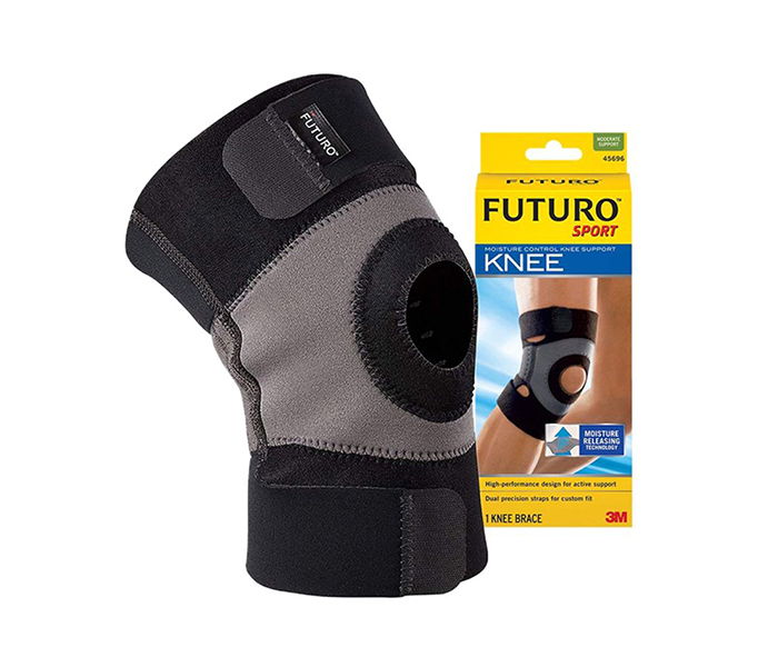 Futuro N11647831A Sport Moisture Control Knee Support - Black & Grey, Large - Zoom Image