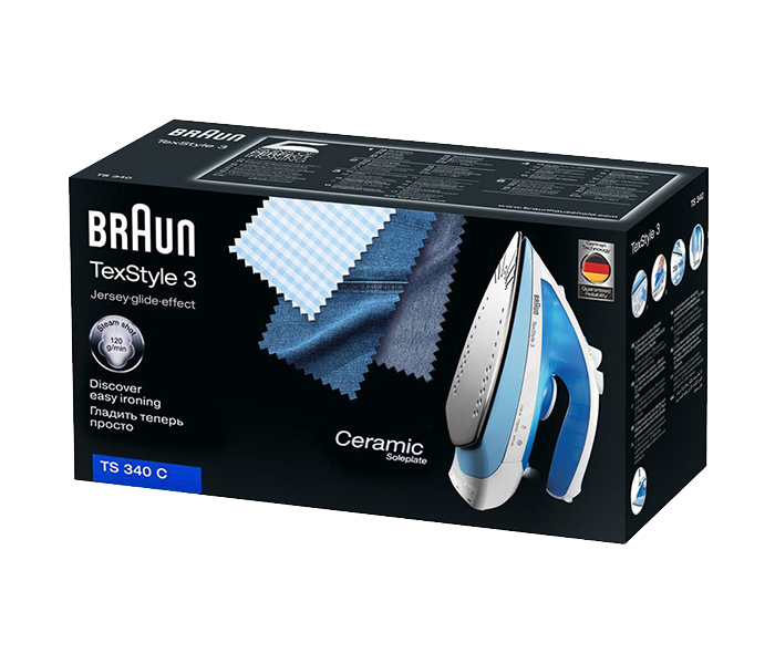 Braun TS 340C TexStyle 3 Steam Iron - Prussian Blue - Zoom Image 3