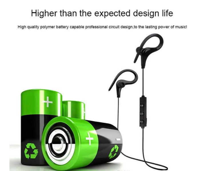 Wireless Sports Bluetooth Stereo Ear Clipping Headset With Mic and Volume Control N8 Multicolor - Zoom Image 2