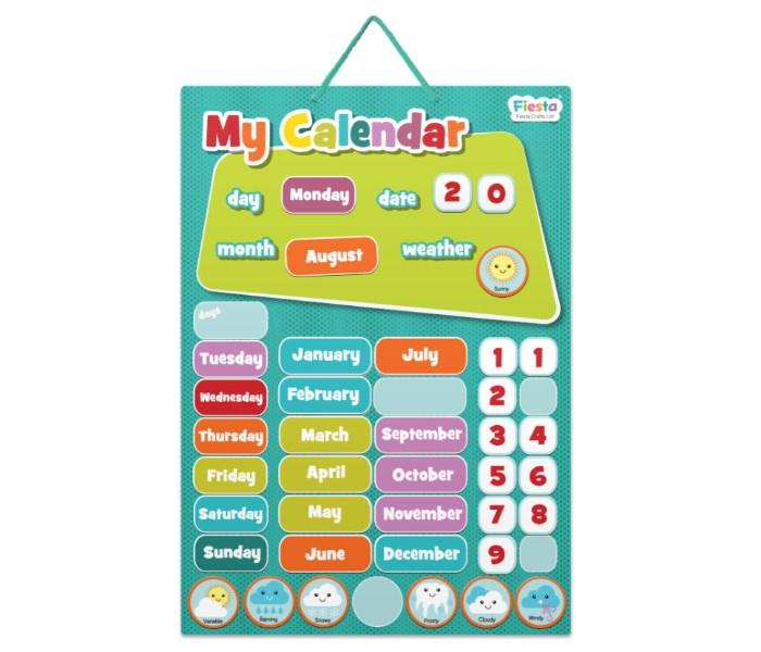 Fiesta Crafts T-2399 Small My Calendar Magnetic Chart Blue - Zoom Image 2