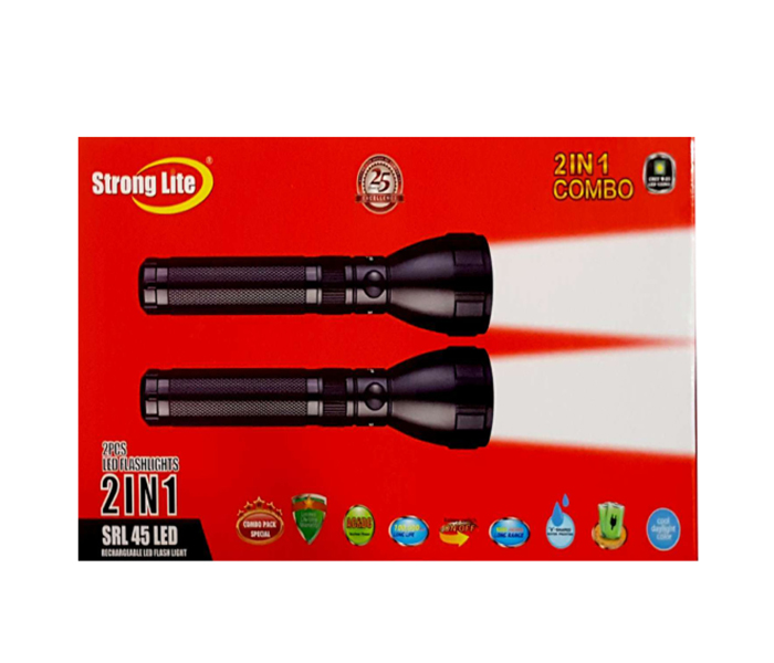 Strong Lite SRL45LED 2-in-1 Rechargeable LED Flash Light AA - Black - Zoom Image