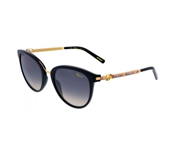 Chopard SCH213S 700M Oversized Black Frame & Black Mirrored Sunglasses for Women - Zoom Image 1