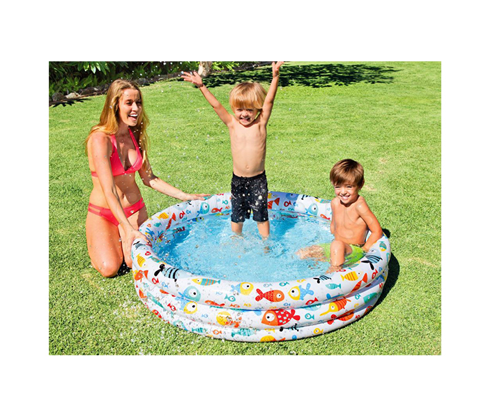 Intex ZX-59431 132 x 28 CM Inflatable 3-Ring Round Fishbowl Pool - Zoom Image 2