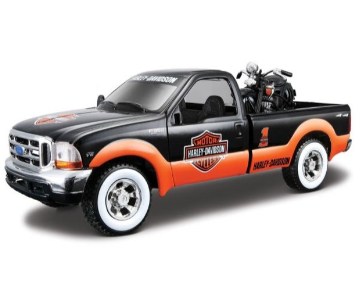 Maisto Tech 32172 Ford F-350 Super Duty Pickup 1:24 EL Knucklehead Black and Orange - Zoom Image 1