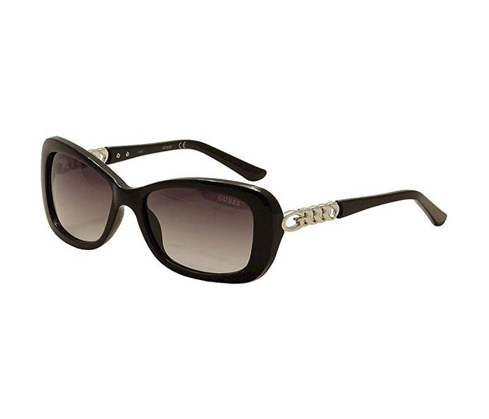 Guess GU7453 01B Rectangular Black Frame & Grey Gradient Mirrored Sunglasses for Women - Zoom Image 3