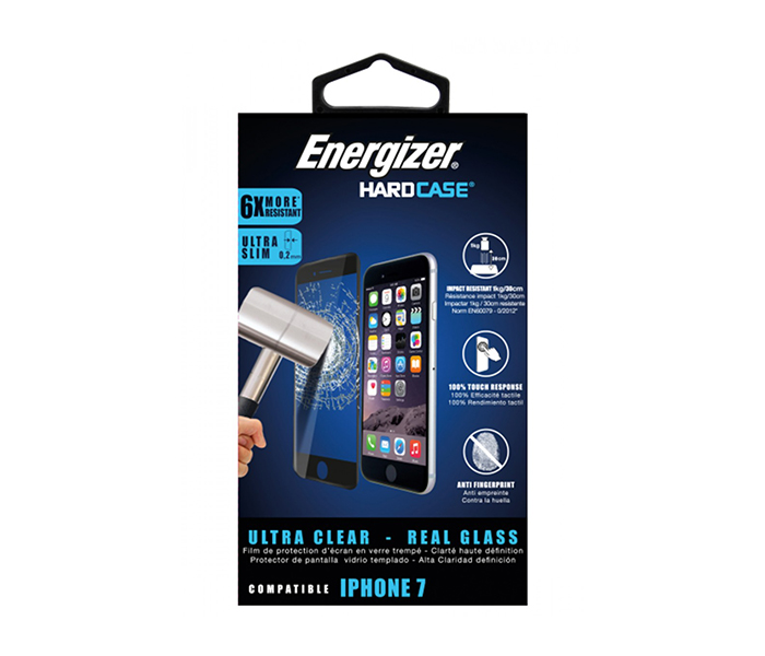 Energizer ENSPPRCLIP7 Screen Protector Glass Premium Clear for Iphone 7 - Clear - Zoom Image 1