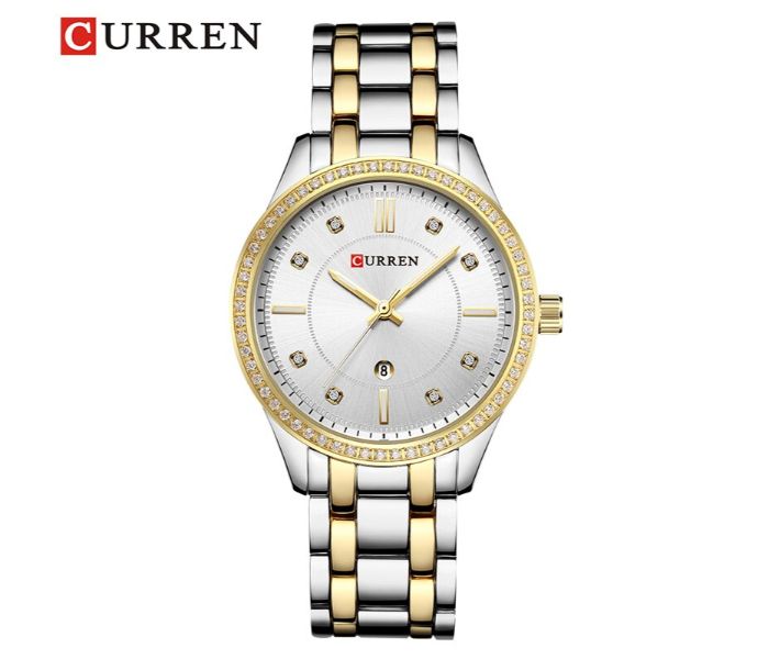 Curren 9010 Fashion Quartz Watch For Women Silver - Zoom Image