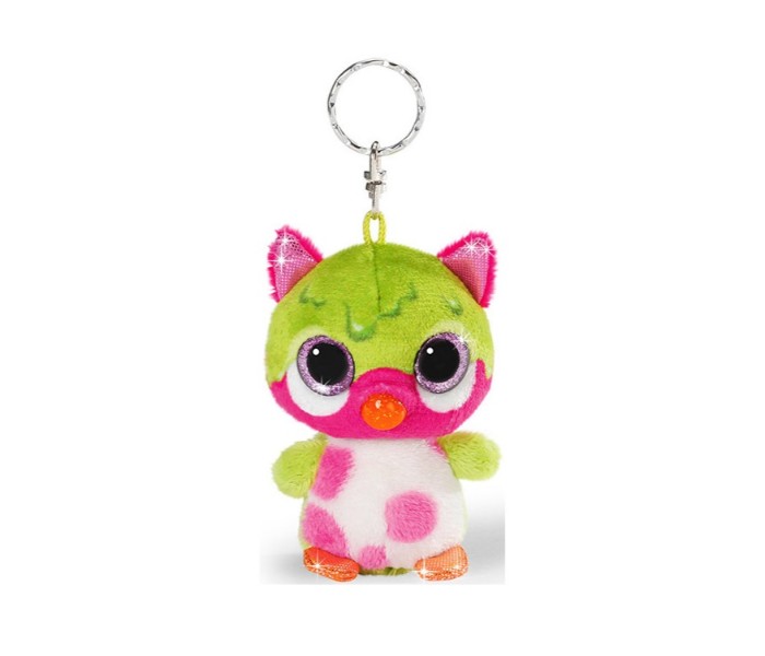 Nici 38786 Sirup Owl Crazy 9 cm Keychain Pink, Green - Zoom Image