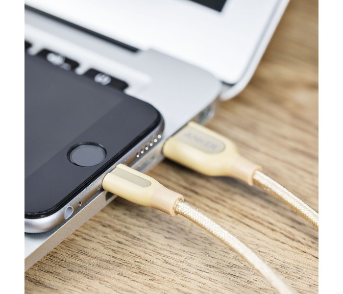 Anker A8124 Powerline Plus Lightning Cable 1 ft Gold - Zoom Image 2