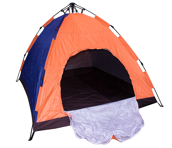 Taqdeer Pt-9553 Camping Tents Pop Up Instant Automatic Backpacking Dome Waterproof Tent For 4 Person - Blue And Orange - Zoom Image 4