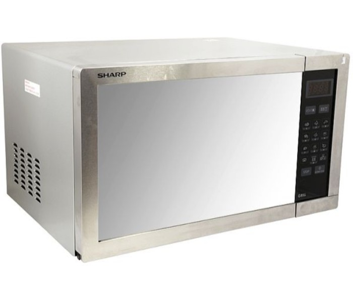 Sharp R77ATST 34 Litre Microwave Oven with Grill Silver - Zoom Image 1