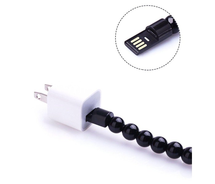 MQ Wearable Bead Bracelet Lightning USB Charging Data Cable for All iOS Devices MQFB4 Multicolor - Zoom Image 1