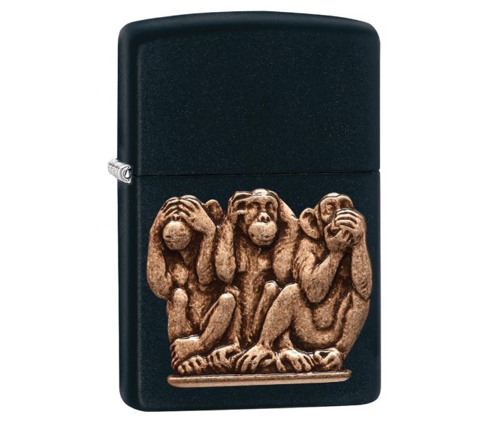 Zippo 29409 218 Three Monkeys Lighter Black - Zoom Image 3