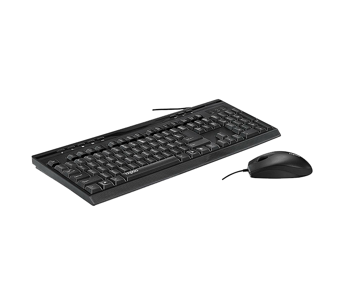 Rapoo NX1710 Combo Wired Optical Mouse & Keyboard - English, Black 16470 - Zoom Image 3