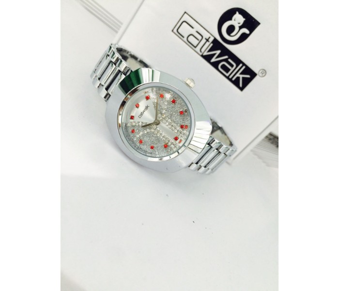 Catwalk CW-170 Genuine quality Fashionable Cz Watch For Women - Silver - Zoom Image