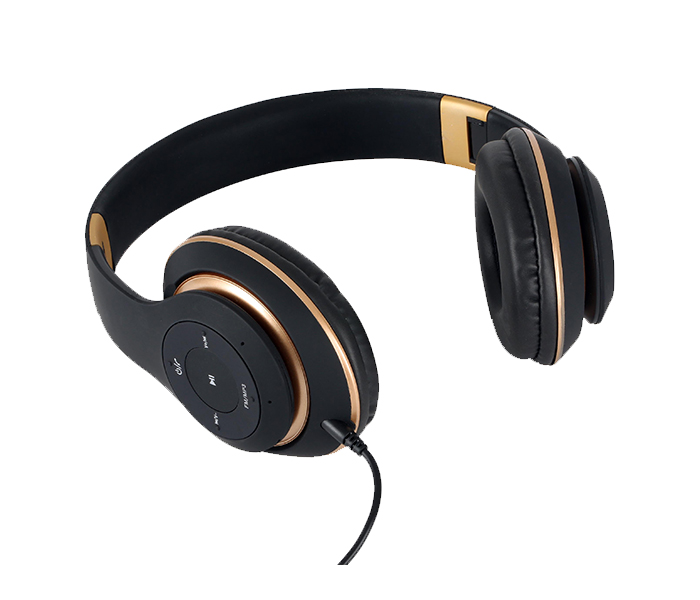 Okko OK35351 AZ-07 HIFI Wireless Stereo Headphone - Black & Gold - Zoom Image 2