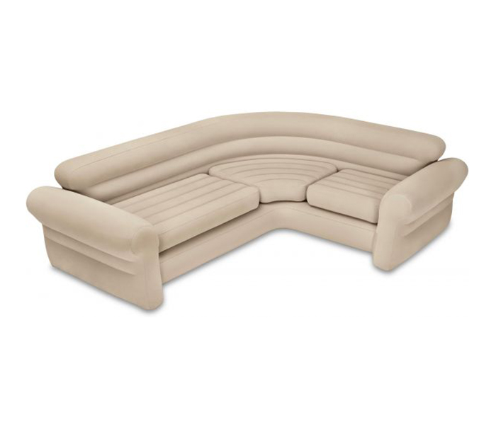 Intex ZX-68575 257 x 203 x 76 cm Inflatable Corner Sofa - Beige - Zoom Image