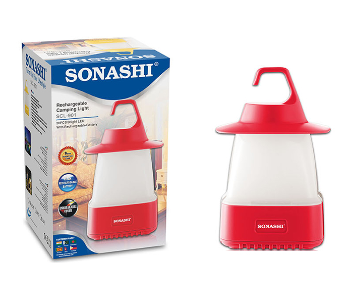 Sonashi SCL-901 20 Piece Rechargeable LED Camping Light - Red - Zoom Image 3