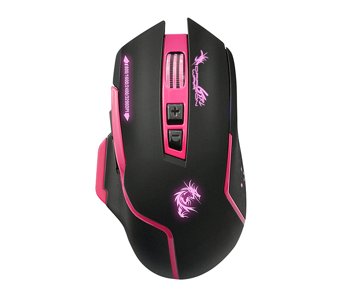 Dragon War G17 Silent 3200 DPI Gaming Mouse - Pink - Zoom Image 2