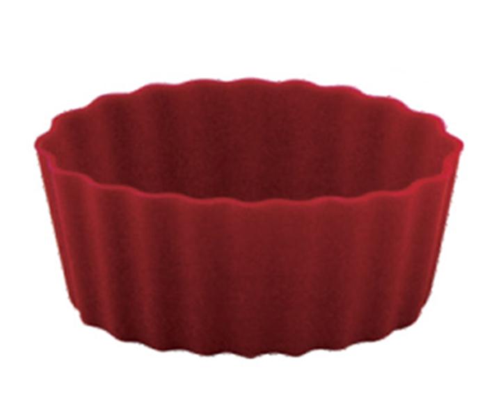 Royalford RF6502 Silicone Cupcake Mould - Red, 12 Pieces - Zoom Image