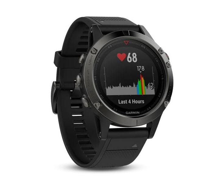 Garmin Fenix5 Multi Sport Smart Watch With Silicone Band  - Black - Zoom Image 2