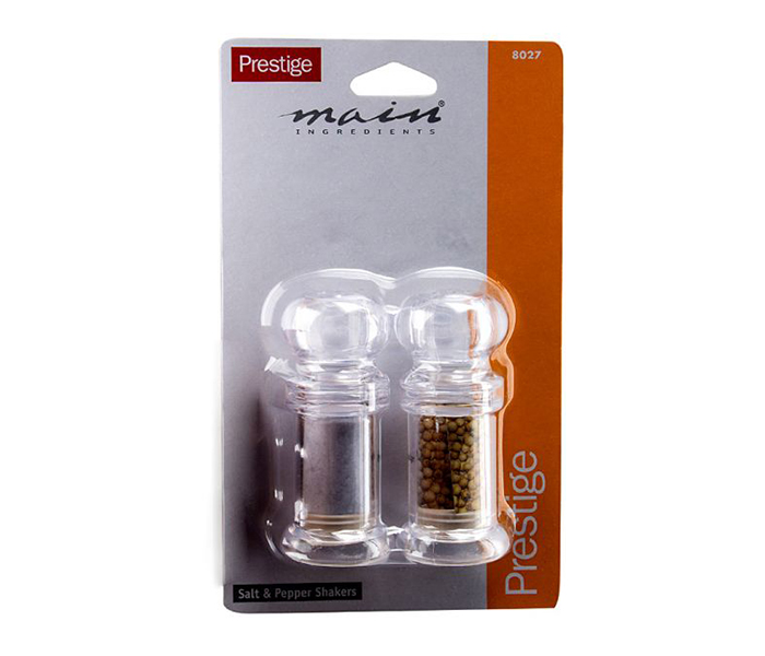 Prestige PR8027 Glass Salt & Pepper Shaker, Clear - Zoom Image 1