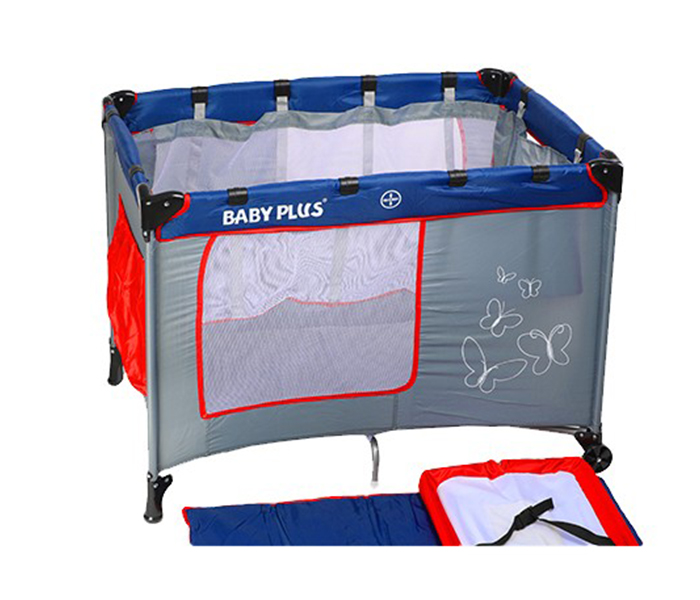 Baby Plus BP8060 Play Pen Cum Baby Cot with Changing Table & Storage - Grey - Zoom Image 3