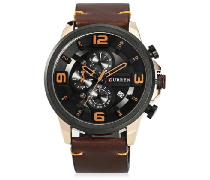 Curren 8288 Chronograph Watch For Men Black And Brown - Zoom Image 2