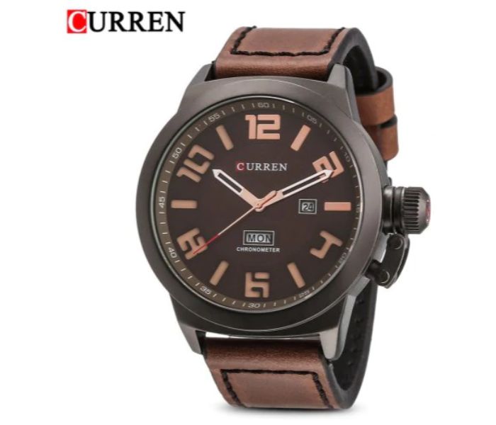 Curren 8270 Analog Quartz Watch For Men Brown - Zoom Image 1