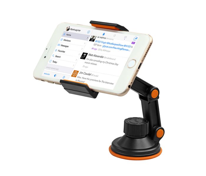 Promate RiseMount Multi-Level Car Mount Holder for Mobile Phone with 360 Degree Rotatable - Orange - Zoom Image 6