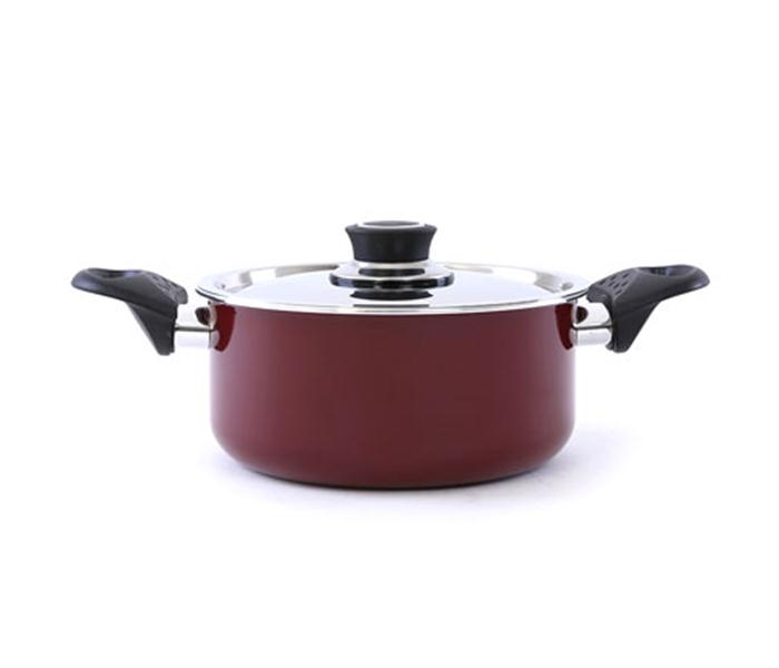 Royalford RF387C18 18 cm Non-Stick Cooking Pot - Maroon - Zoom Image 3