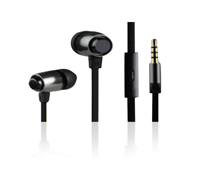 Geepas GEP4705 Stereo Earphone with Mic - Black - Zoom Image 1