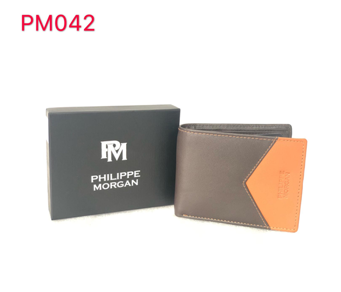 Philippe Morgan PM042 Men Leather Wallet Brown - Zoom Image 1