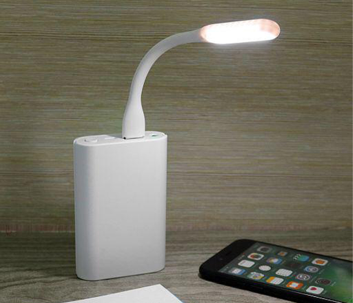 V Love V-Z03 12000Mah Powerbank Usb Cable And Led Light 2 Port - White - Zoom Image 1